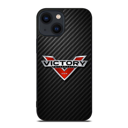 VICTORY MOTORCYCLES CARBON LOGO 2 iPhone 14 Plus Case Cover