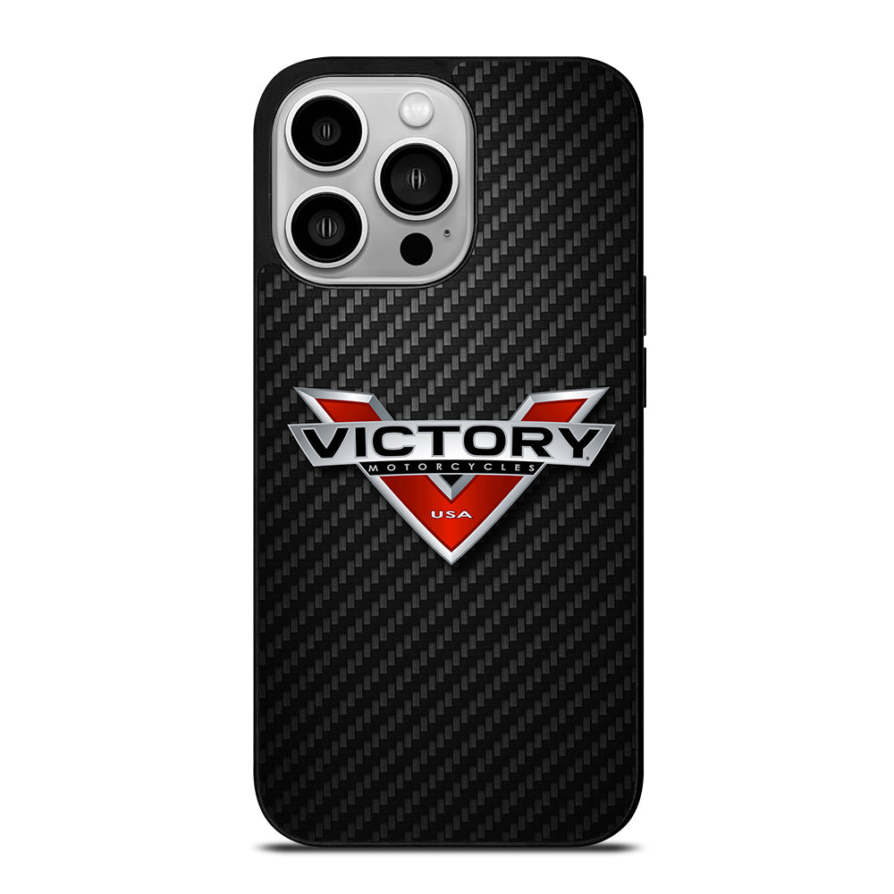 VICTORY MOTORCYCLES CARBON LOGO 2 iPhone 14 Pro Case Cover