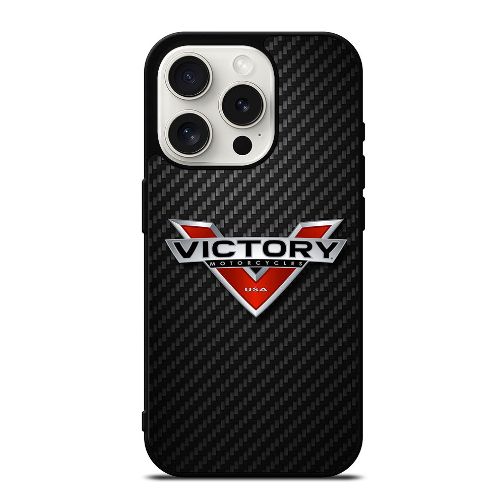 VICTORY MOTORCYCLES CARBON LOGO 2 iPhone 15 Pro Case Cover