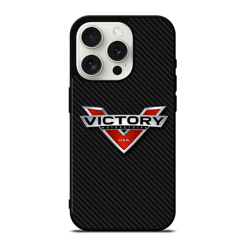 VICTORY MOTORCYCLES CARBON LOGO iPhone 15 Pro Case Cover