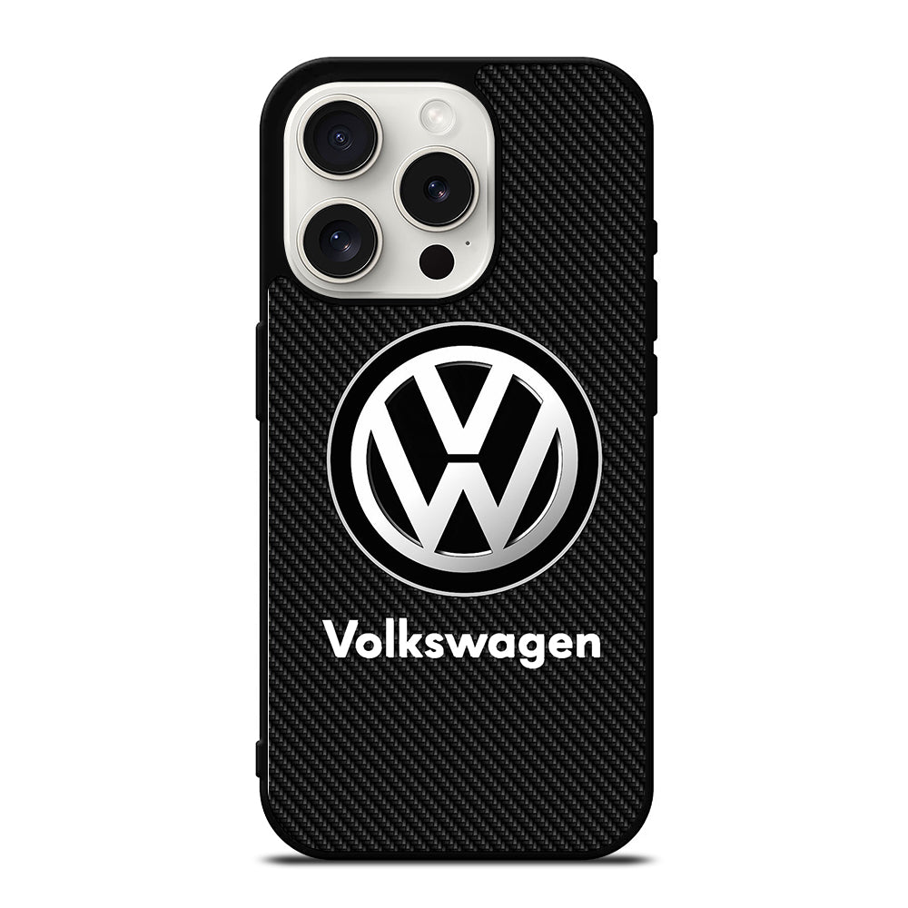 VOLKSWAGEN VW CARBON LOGO iPhone 15 Pro Case Cover