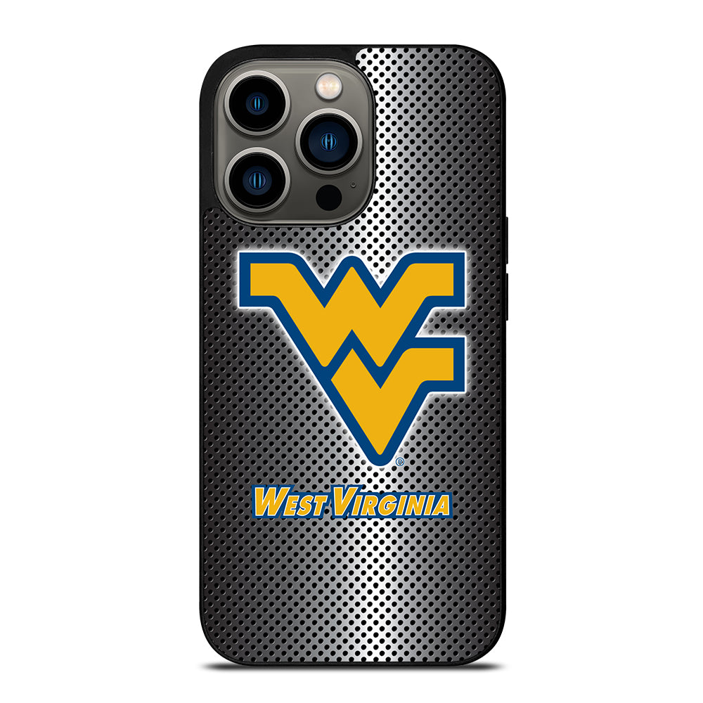 WEST VIRGINIA MOUNTAINEERS METAL LOGO iPhone 13 Pro Case Cover