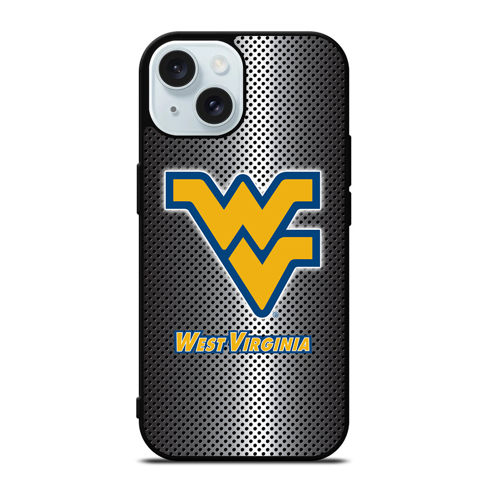 WEST VIRGINIA MOUNTAINEERS METAL LOGO iPhone 15 Case Cover