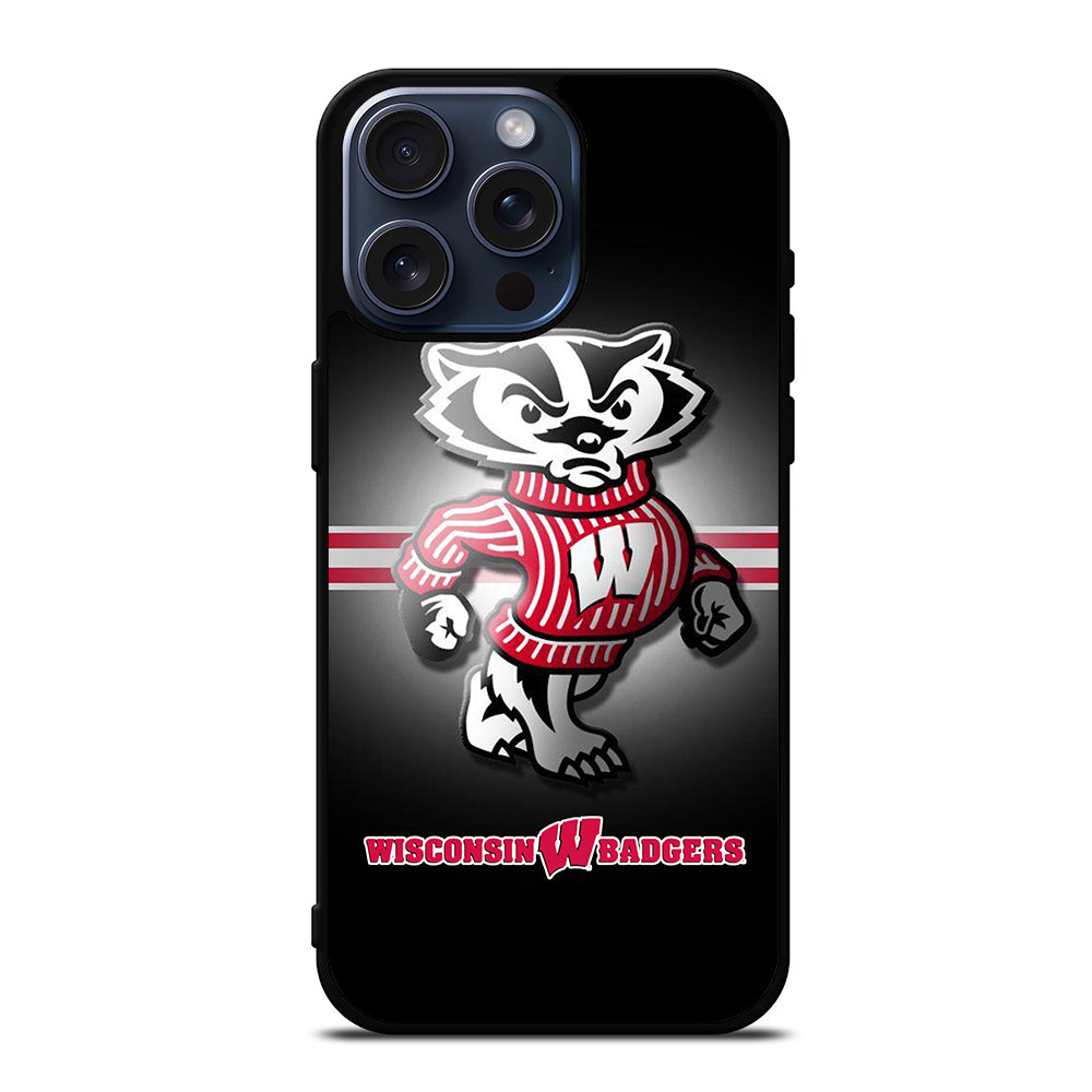 WISCONSIN BADGERS FOOTBALL 1 iPhone 15 Pro Max Case Cover