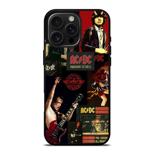 ACDC ROCK BAND COLLAGE iPhone 16 Pro Max Case Cover