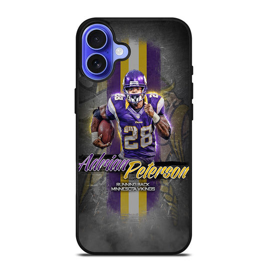 ADRIAN PETERSON 28 FOOTBALL iPhone 16 Case Cover