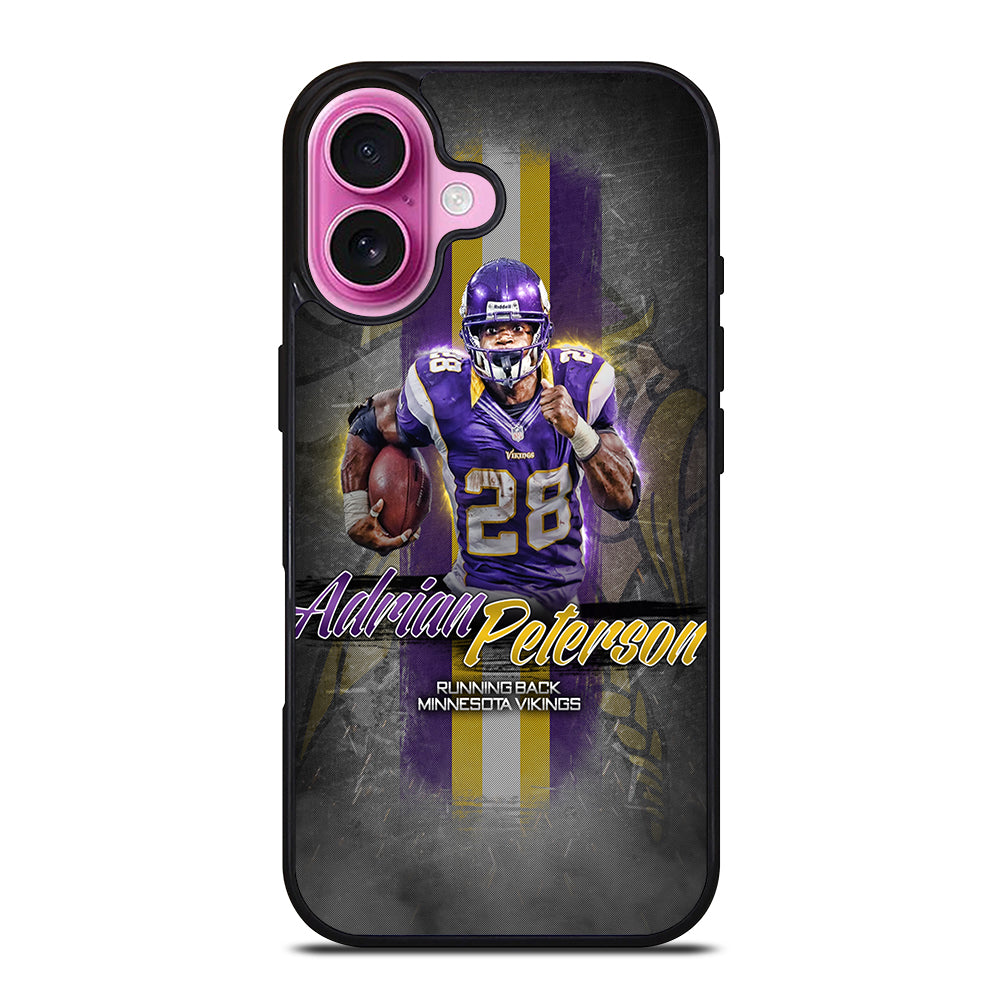 ADRIAN PETERSON 28 FOOTBALL iPhone 16 Plus Case Cover