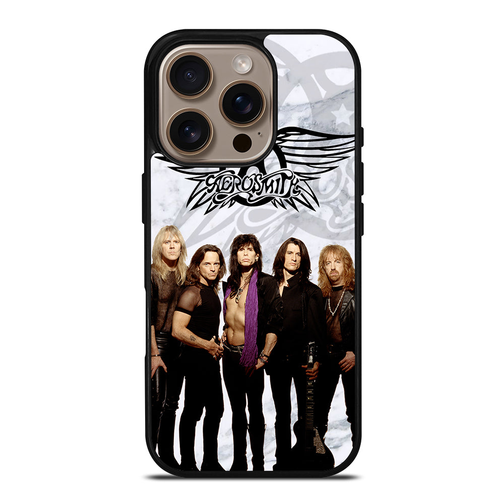 AEROSMITH ROCK BAND MARBLE iPhone 16 Pro Case Cover