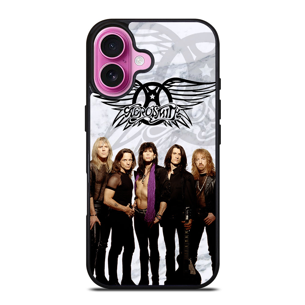 AEROSMITH ROCK BAND MARBLE iPhone 16 Plus Case Cover