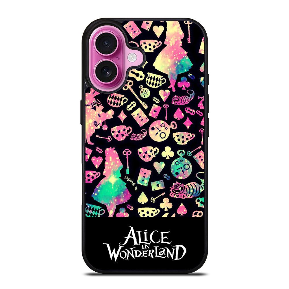 ALICE IN WONDERLAND PATTERN iPhone 16 Plus Case Cover