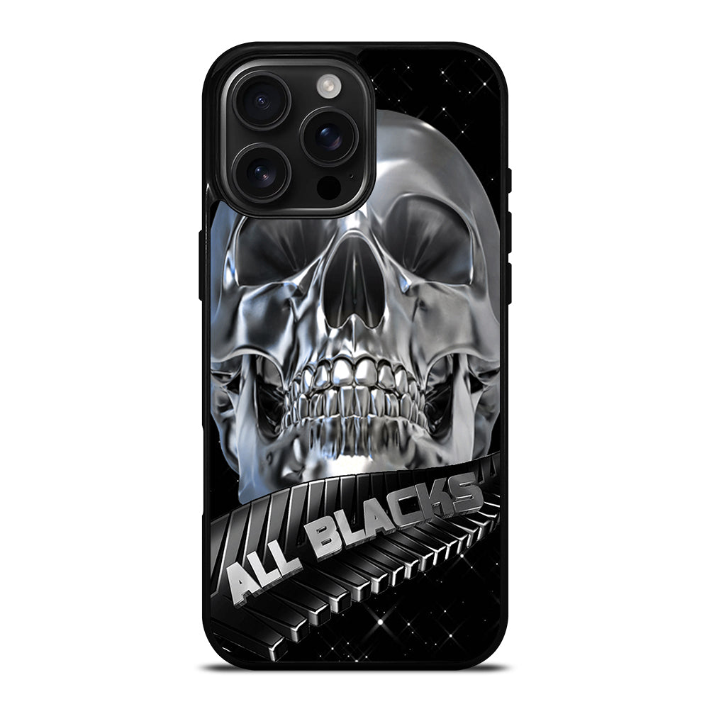 ALL BLACKS NEW ZEALAND RUGBY SKULL iPhone 16 Pro Max Case Cover