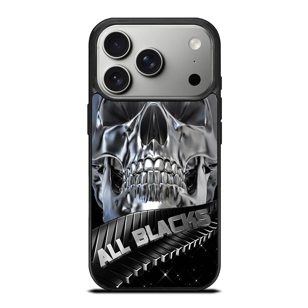 ALL BLACKS NEW ZEALAND RUGBY SKULL iPhone 17 Pro Case Cover