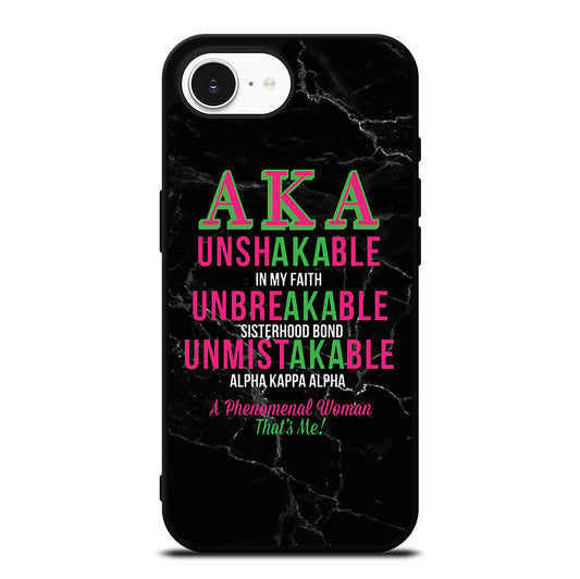 ALPHA KAPPA ALPHA BLACK MARBLE iPhone 16e Case Cover