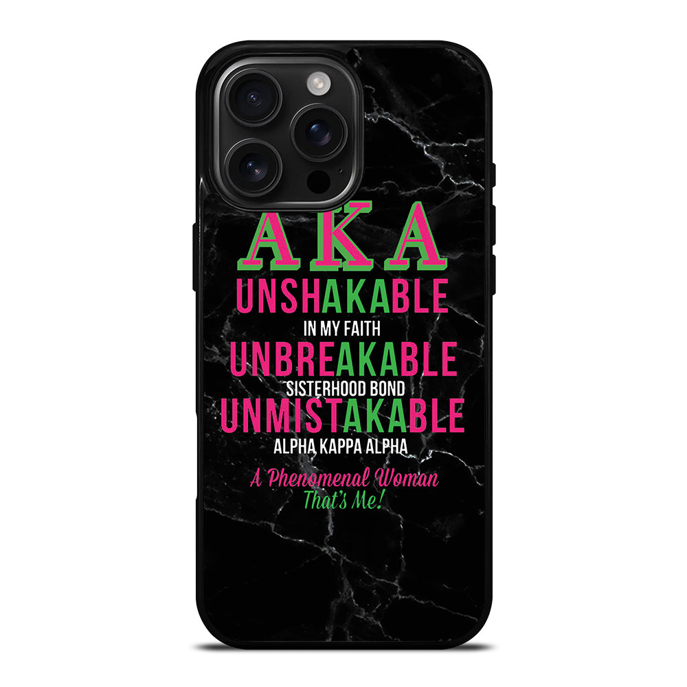 ALPHA KAPPA ALPHA BLACK MARBLE iPhone 16 Pro Max Case Cover