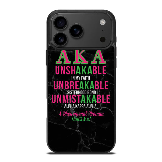 ALPHA KAPPA ALPHA BLACK MARBLE iPhone 17 Pro Max Case Cover