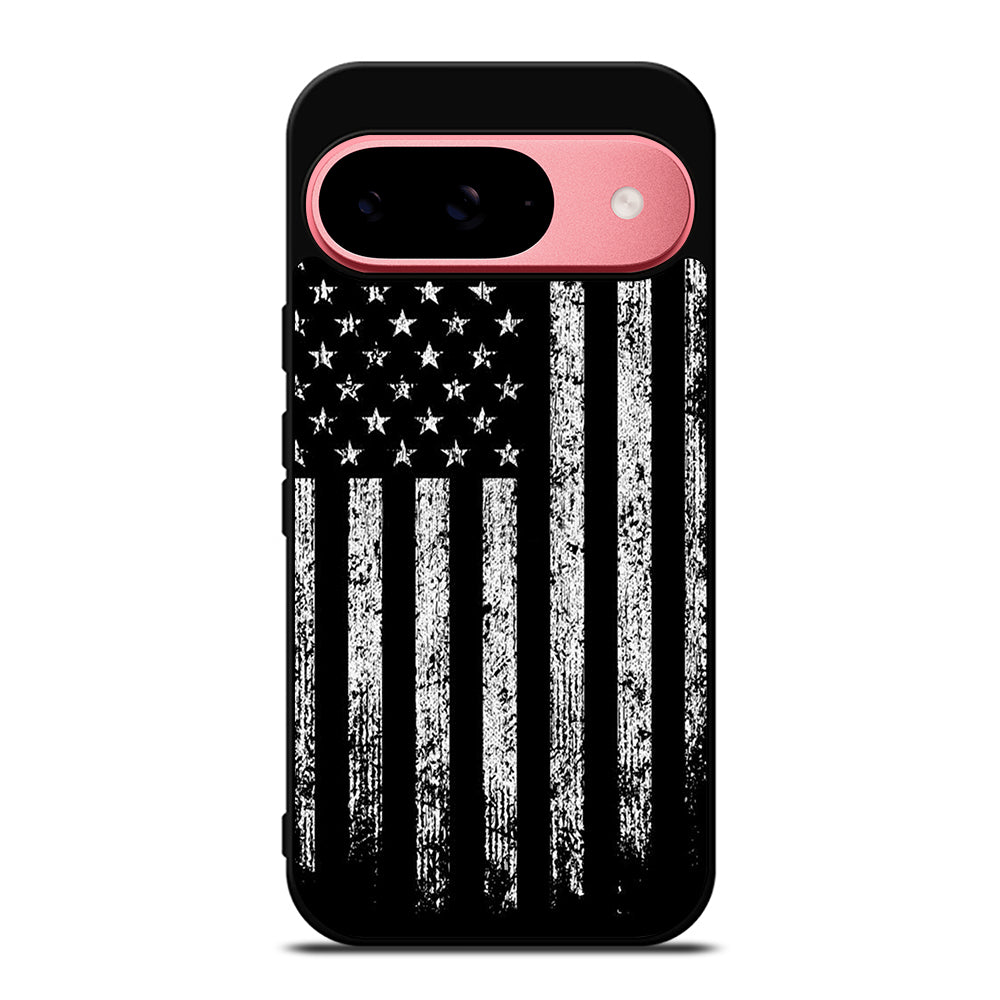 AMERICAN FLAG BLACK AND WHITE Google Pixel 9 Case Cover