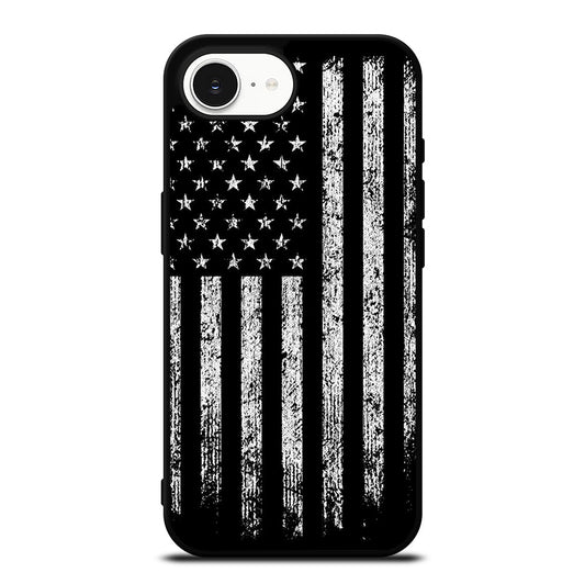 AMERICAN FLAG BLACK AND WHITE iPhone 16e Case Cover