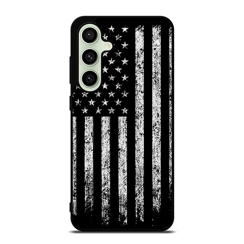 AMERICAN FLAG BLACK AND WHITE Samsung Galaxy S24 FE Case Cover