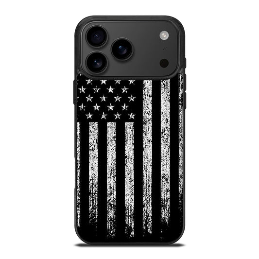 AMERICAN FLAG BLACK AND WHITE iPhone 17 Pro Max Case Cover
