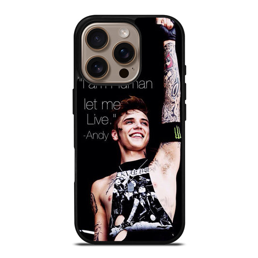 ANDY BIERSACK BLACK VEIL BRIDES QUOTE iPhone 16 Pro Case Cover