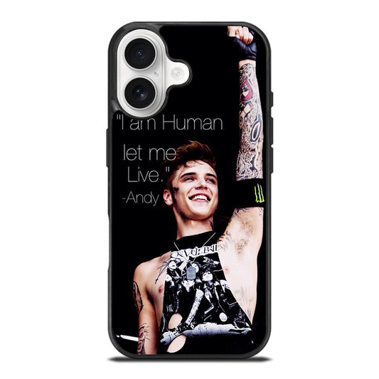 ANDY BIERSACK BLACK VEIL BRIDES QUOTE iPhone 17 Case Cover