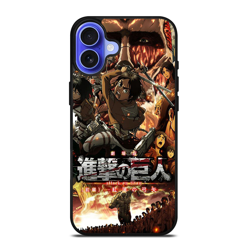 ANIME ATTACK ON TITAN CHARACTER iPhone 16 Case Cover