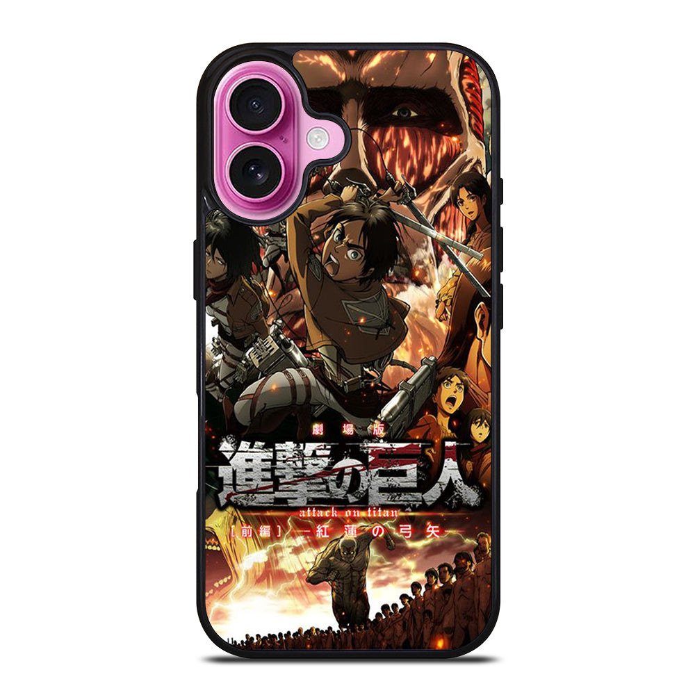ANIME ATTACK ON TITAN CHARACTER iPhone 16 Plus Case Cover