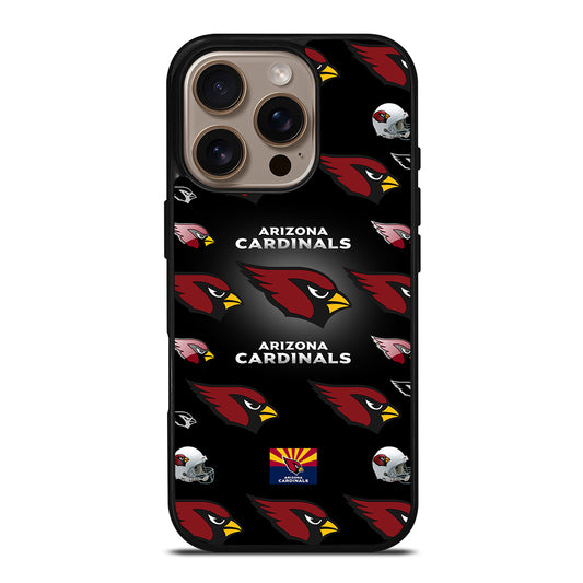 ARIZONA CARDINALS PATTERN LOGO iPhone 16 Pro Case Cover