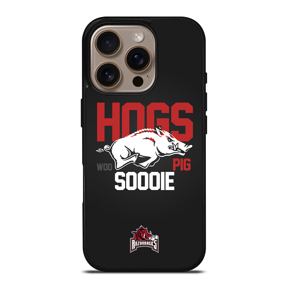 ARKANSAS RAZORBACKS HOGS WOO PIG SOODIE iPhone 16 Pro Case Cover