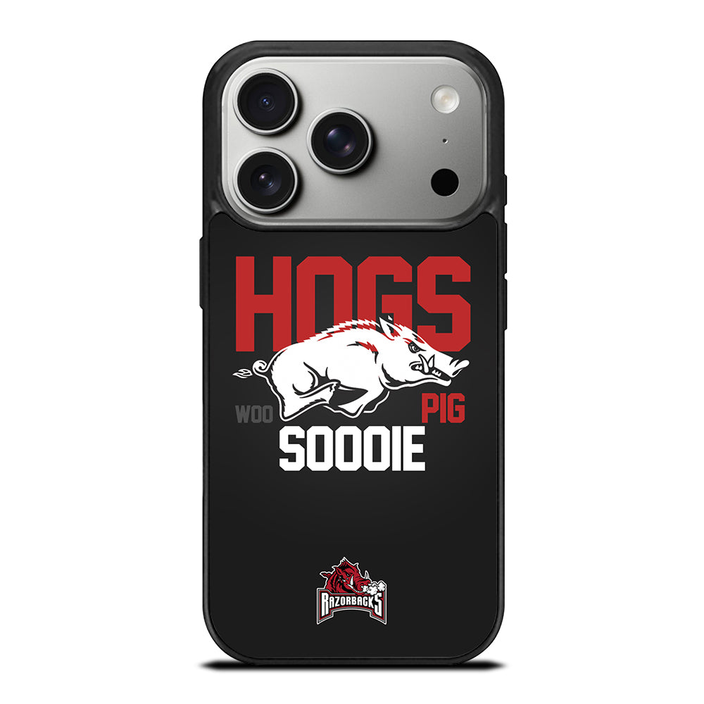 ARKANSAS RAZORBACKS HOGS WOO PIG SOODIE iPhone 17 Pro Case Cover