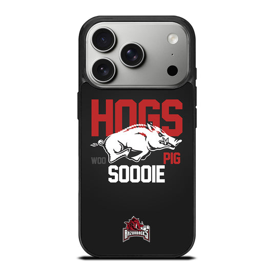 ARKANSAS RAZORBACKS HOGS WOO PIG SOODIE iPhone 17 Pro Case Cover