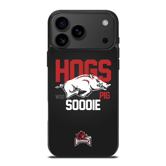 ARKANSAS RAZORBACKS HOGS WOO PIG SOODIE iPhone 17 Pro Max Case Cover