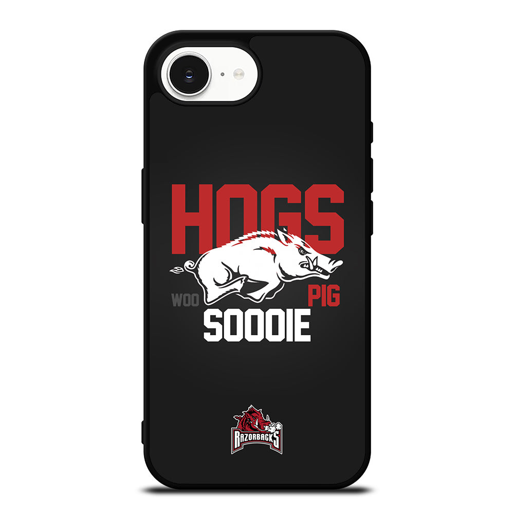 ARKANSAS RAZORBACKS HOGS WOO PIG SOODIE iPhone 16e Case Cover