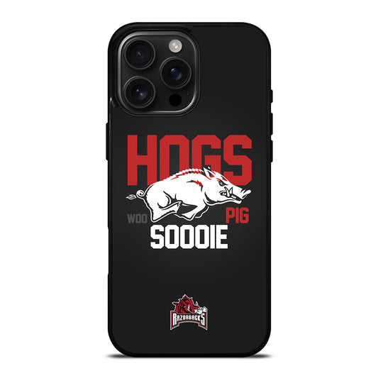 ARKANSAS RAZORBACKS HOGS WOO PIG SOODIE iPhone 16 Pro Max Case Cover