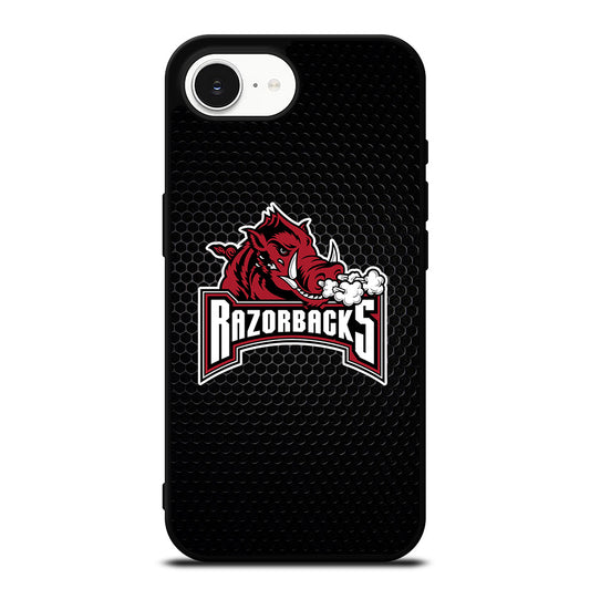 ARKANSAS RAZORBACKS METAL LOGO iPhone 16e Case Cover
