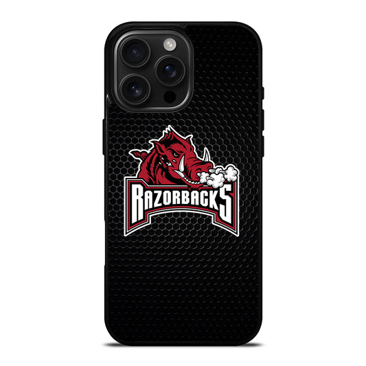 ARKANSAS RAZORBACKS METAL LOGO iPhone 16 Pro Max Case Cover