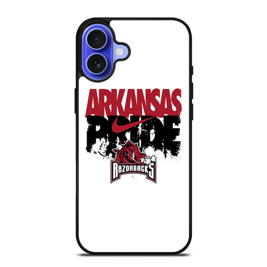 ARKANSAS RAZORBACKS PRIDE LOGO iPhone 16 Case Cover