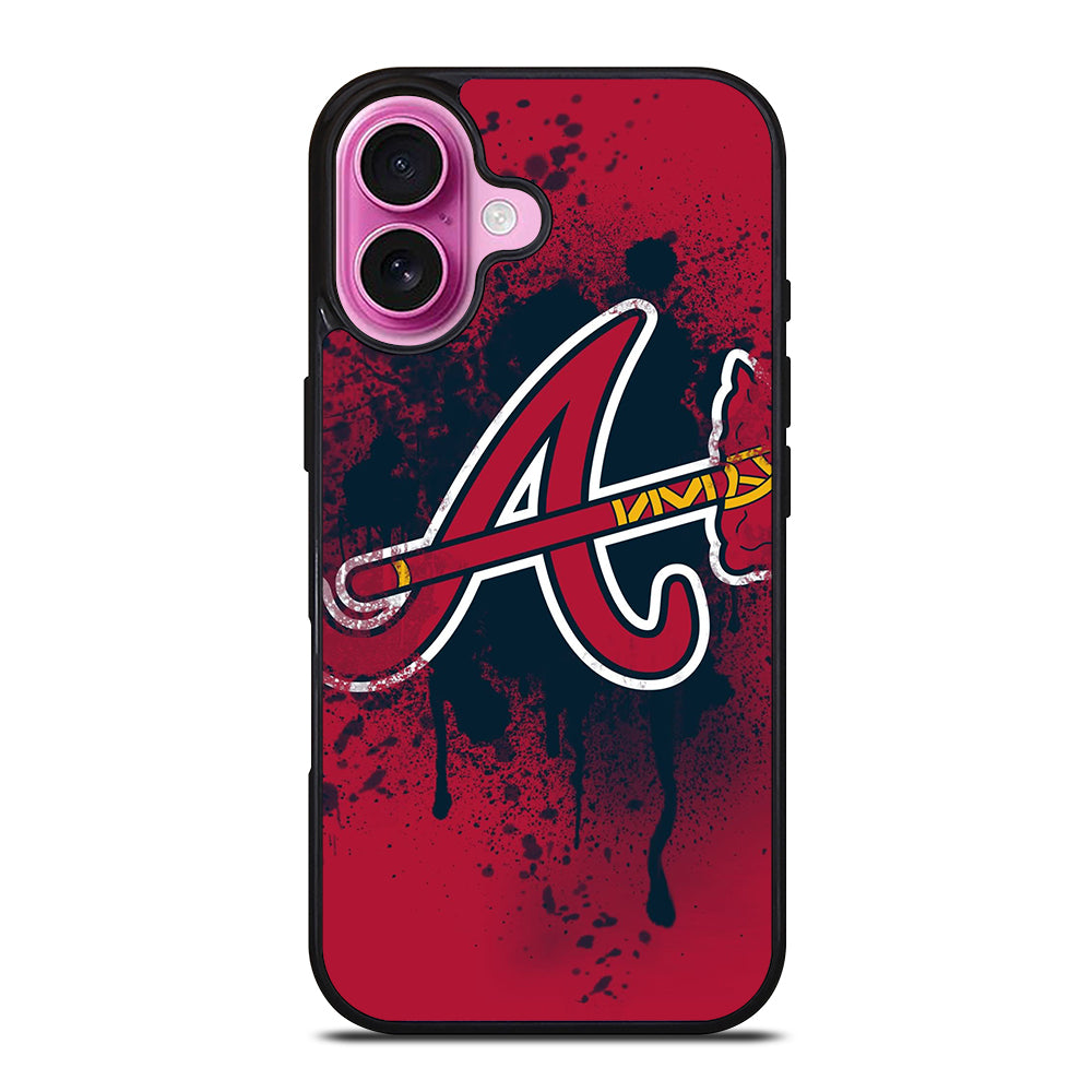 ATLANTA BRAVES ART LOGO iPhone 16 Plus Case Cover