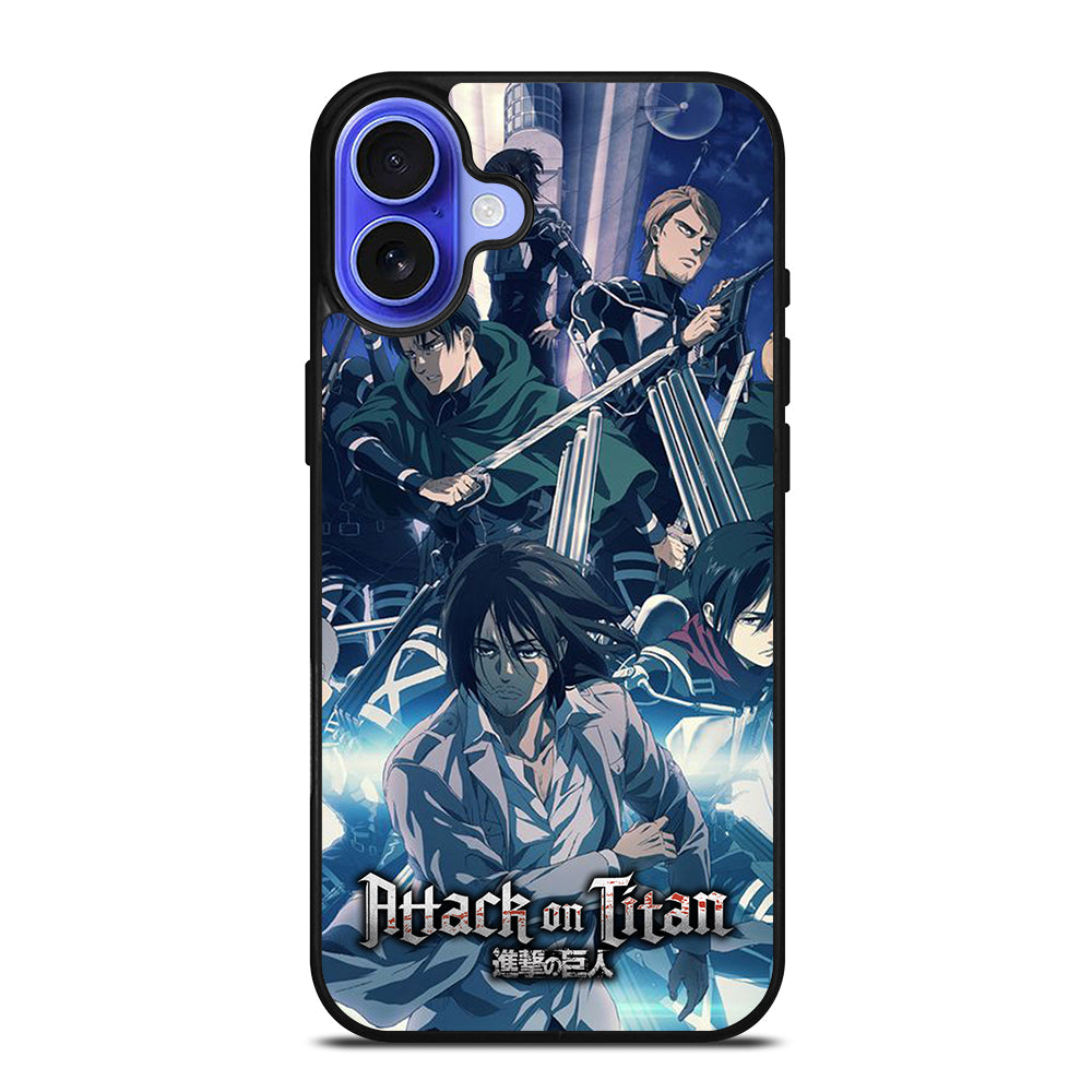 ATTACK ON TITAN ANIME CHARACTER iPhone 16 Case Cover