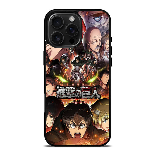 ATTACK ON TITAN CHARACTER ANIME iPhone 16 Pro Max Case Cover