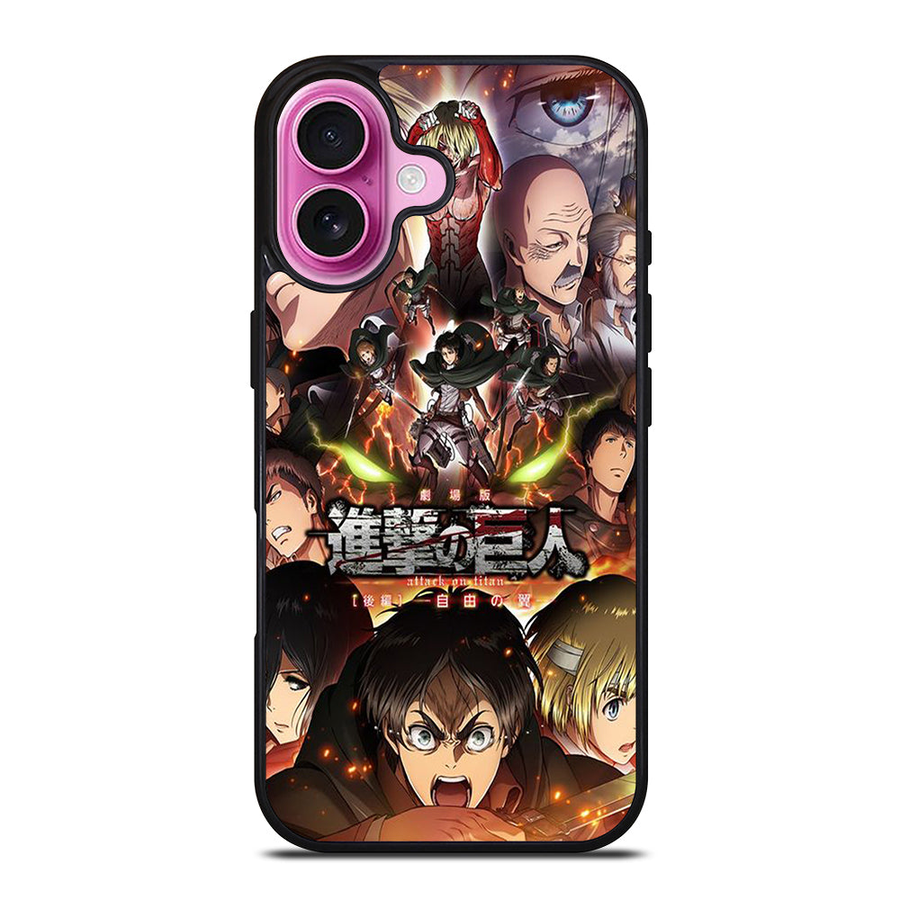 ATTACK ON TITAN CHARACTER ANIME iPhone 16 Plus Case Cover