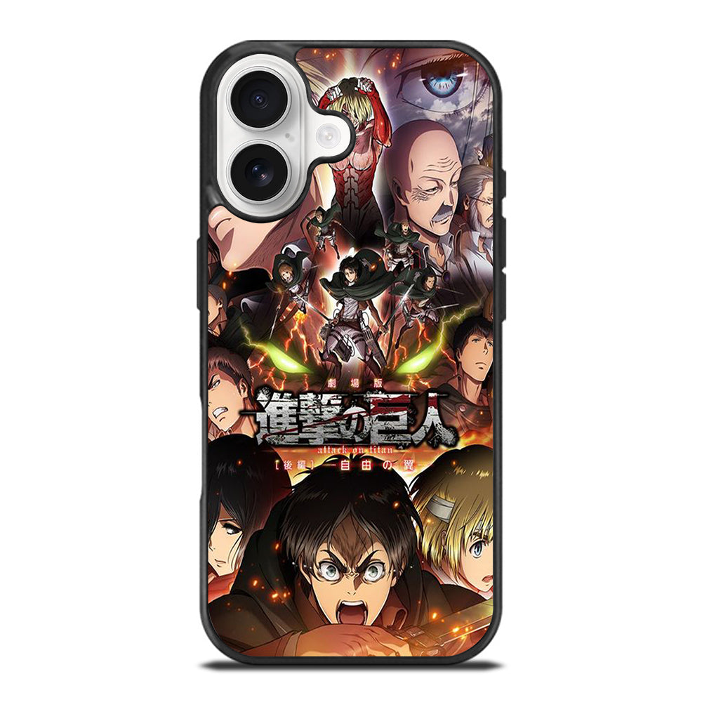 ATTACK ON TITAN CHARACTER ANIME iPhone 17 Case Cover