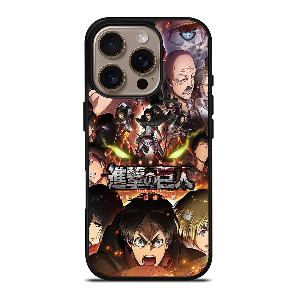 ATTACK ON TITAN CHARACTER ANIME iPhone 16 Pro Case Cover