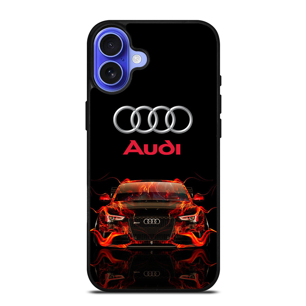 AUDI CAR FLAME LOGO iPhone 16 Case Cover