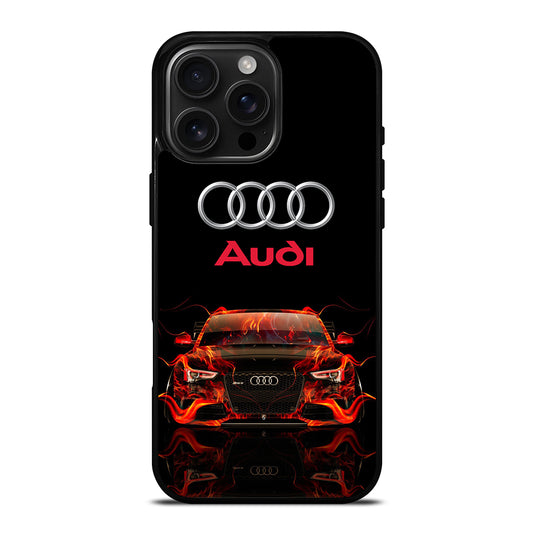 AUDI CAR FLAME LOGO iPhone 16 Pro Max Case Cover