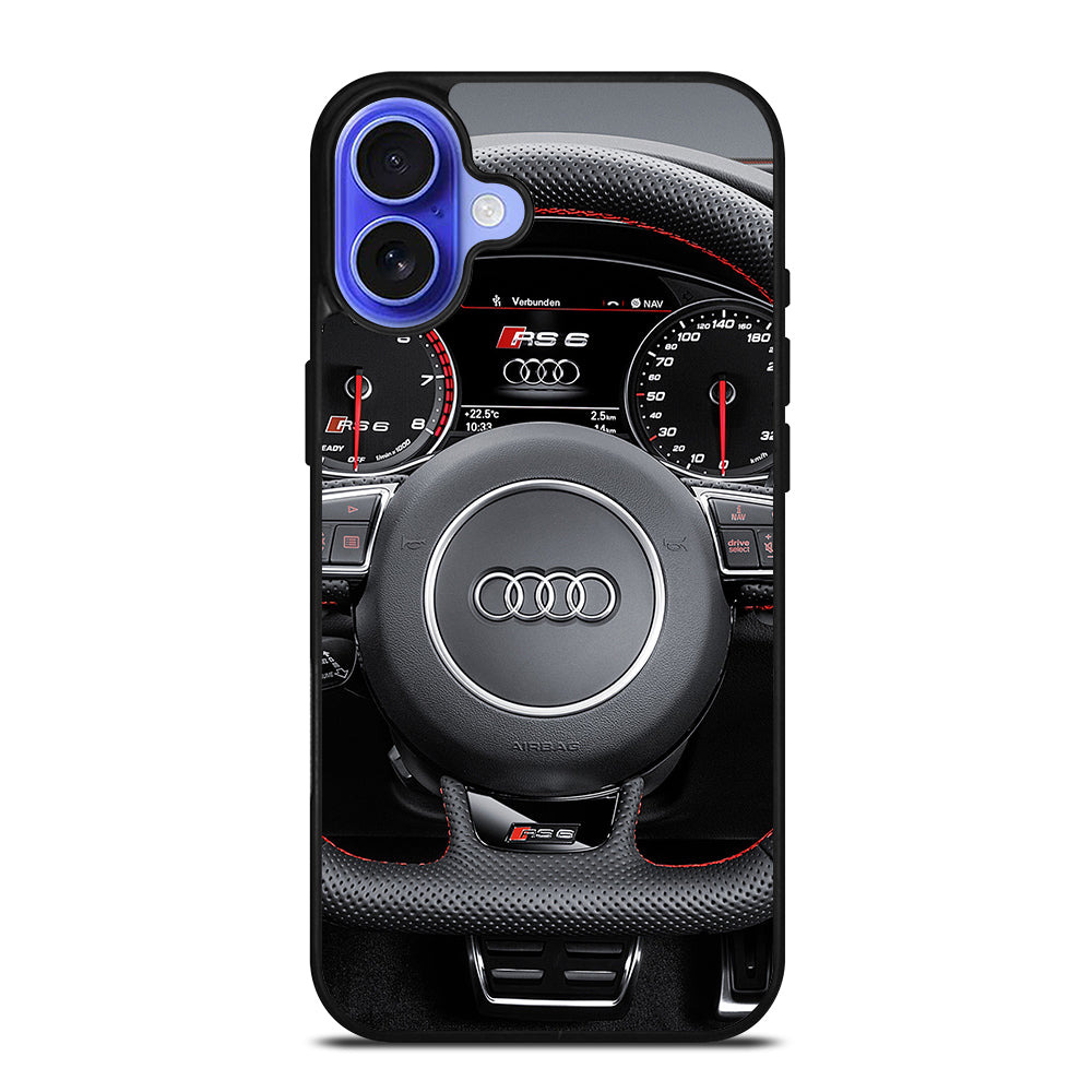 AUDI CAR STEERING WHEEL iPhone 16 Case Cover