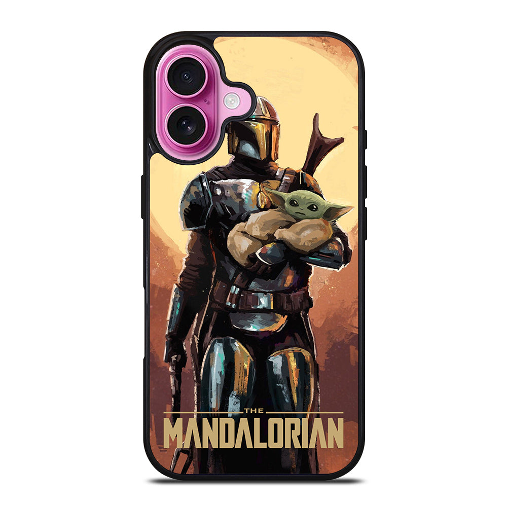 BABY YODA AND THE MANDALORIAN ART iPhone 16 Plus Case Cover