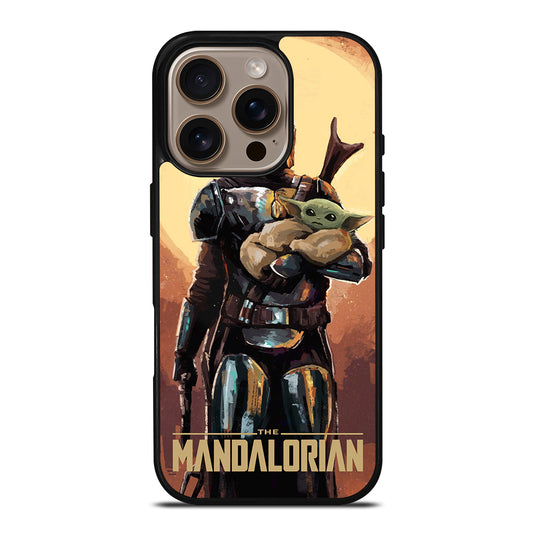 BABY YODA AND THE MANDALORIAN ART iPhone 16 Pro Case Cover