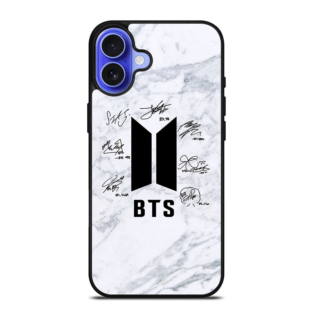 BANGTAN BOYS BTS SIGNATURE MARBLE iPhone 16 Case Cover