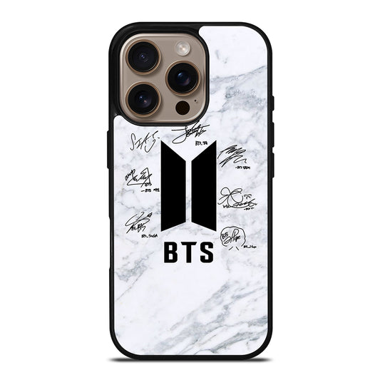 BANGTAN BOYS BTS SIGNATURE MARBLE iPhone 16 Pro Case Cover